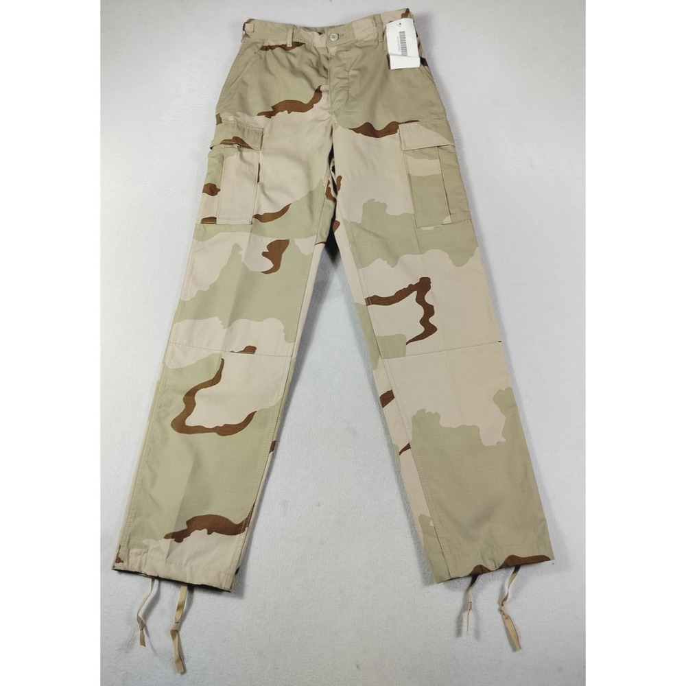 Unicor Cargo Pants Mens Small Long Beige Desert Camo Vintage Combat BDU Military